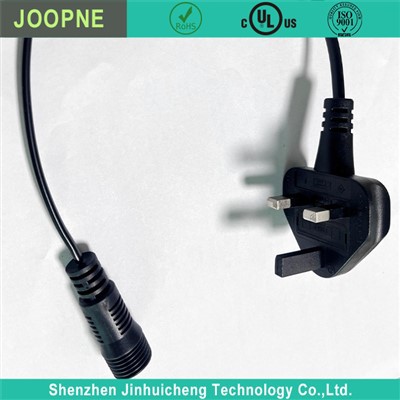UK Fused Powercord With Waterproof Connector